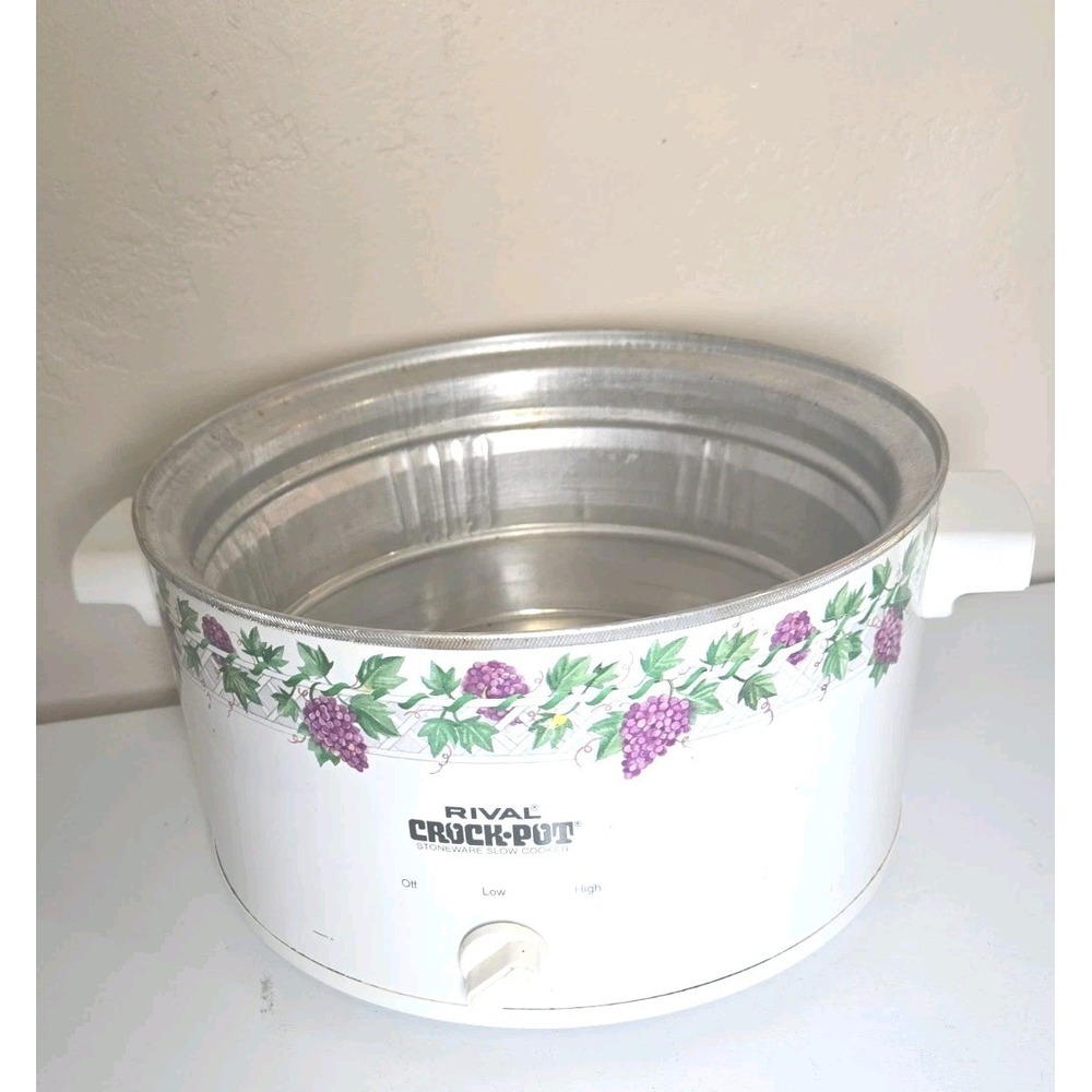 Vtg Rival Crock Pot Replacement Heating Base Shell 5 Qt Model 3355 Grapevine